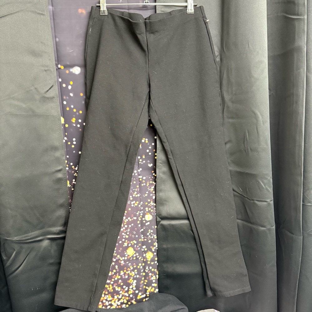 Eileen Fisher Black System Stretch Ponte Slim Pant size s